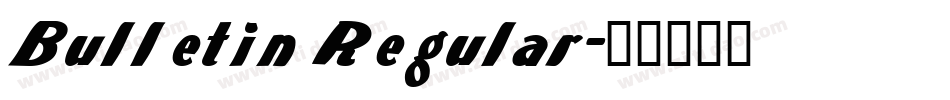 Bulletin Regular字体转换